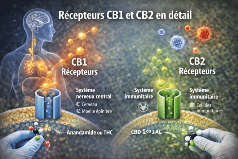 Récepteurs CB1 et CB2 en détail