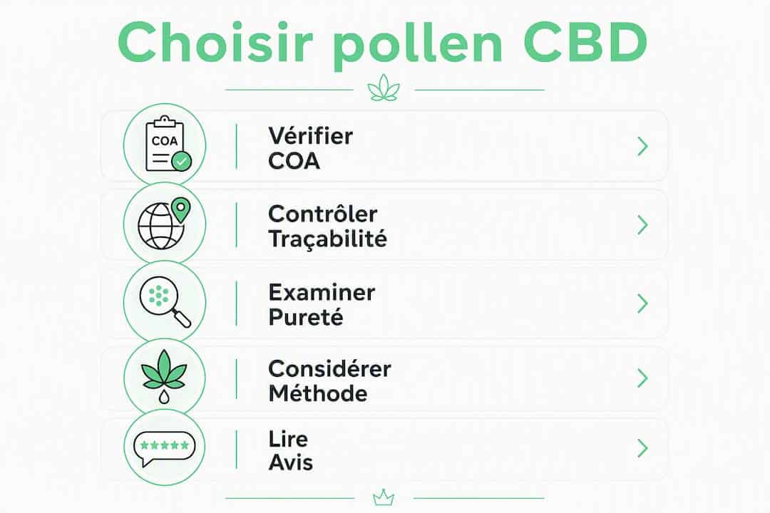 Infographic: The keys to selecting quality CBD pollen