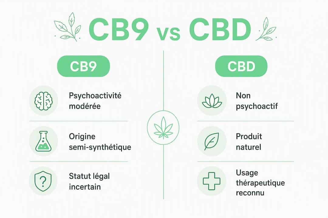 Comparative table between CB9 and CBD: what you need to know at a glance