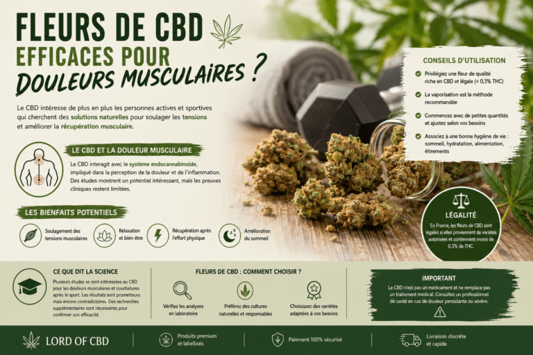 Les fleurs de CBD sont-elles efficaces contre les douleurs musculaires et courbatures Découvrez ce que disent réellement les études sur le CBD.