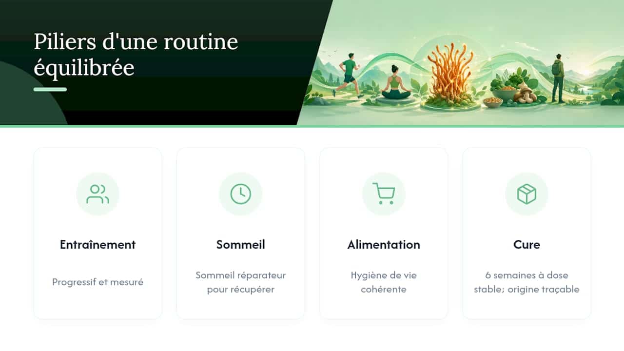 Les quatre fondements d'une routine avec le Cordyceps