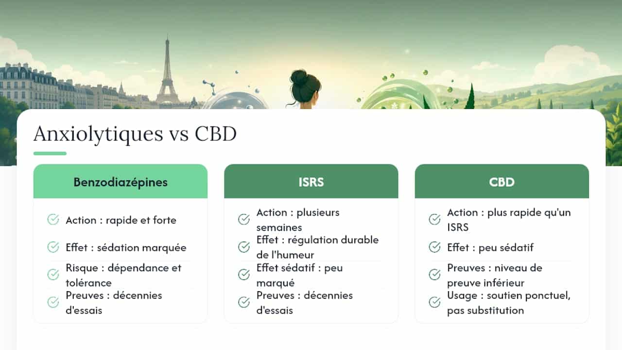 Le CBD peut-il remplacer les anxiolytiques classiques ? — overview diagram