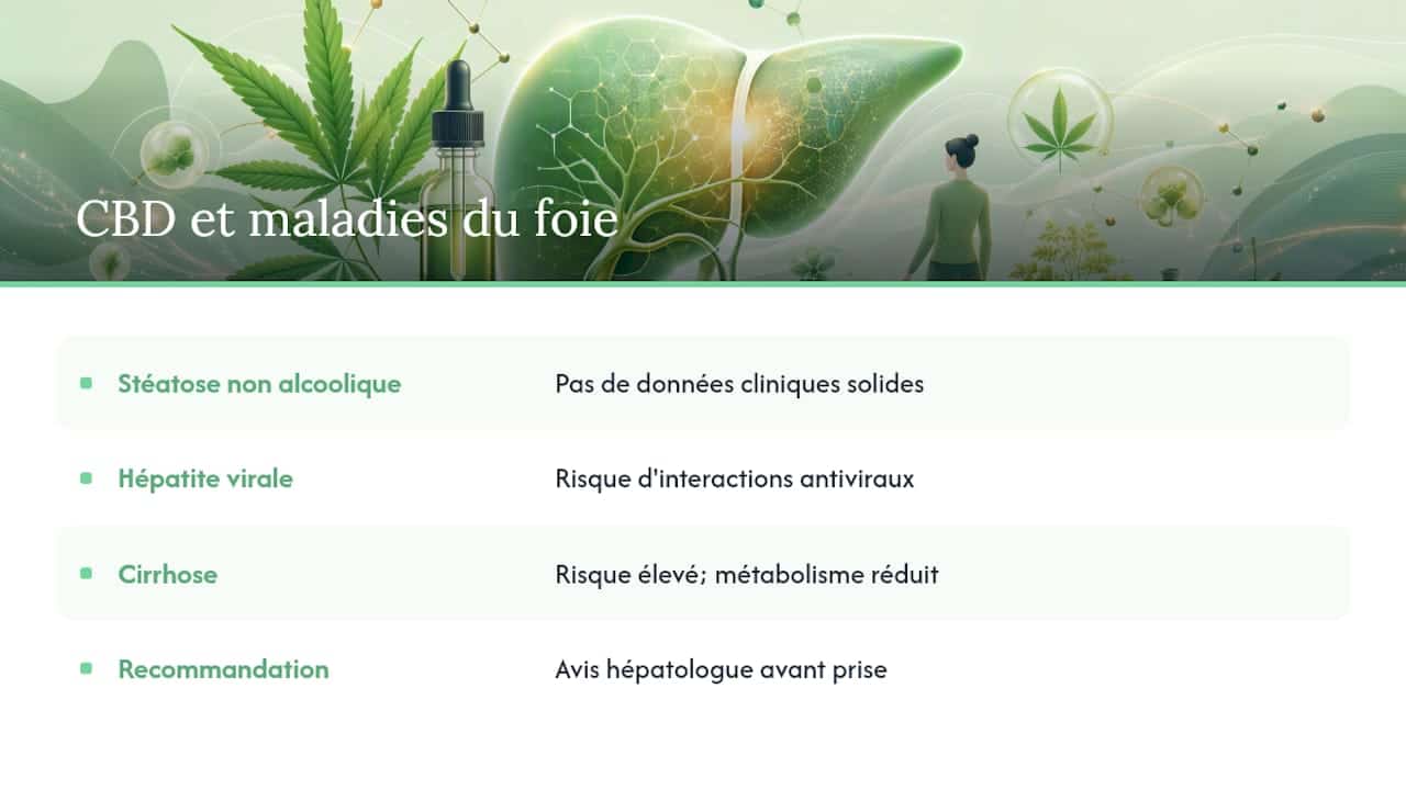 CBD és májbetegségek: steatosis, vírusos hepatitis, cirrózis – áttekintő ábra