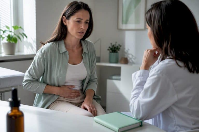 Patiente décrivant des douleurs provoquées par l’endométriose