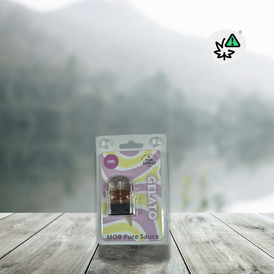 La Recharge Pure Sauce 1 ml Pure Extract CBD est proposée seule, sans batterie, pour remplacer votre recharge tout en conservant votre Vape compatible. Disponible chez Lord Of CBD avec 15 profils de terpènes, elle permet de choisir entre des univers fruités, tropicaux, citronnés, Haze, Gelato, Kush, Diesel ou Cheese : Sweet Watermelon, Super Silver Haze, ZKZ, Blue Cheese, Wedding Cake, Super Lemon Haze, Lemon Cherry Gelato, Golden Berry, Banana Kush, Diesel Note, Pineapple Haze, Gelato, Kush Note, Purple Grape ou Amnesia. Recharge seule – batterie non incluse. Contenance : 1 ml. Produit réservé aux adultes. Ne pas conduire après utilisation.